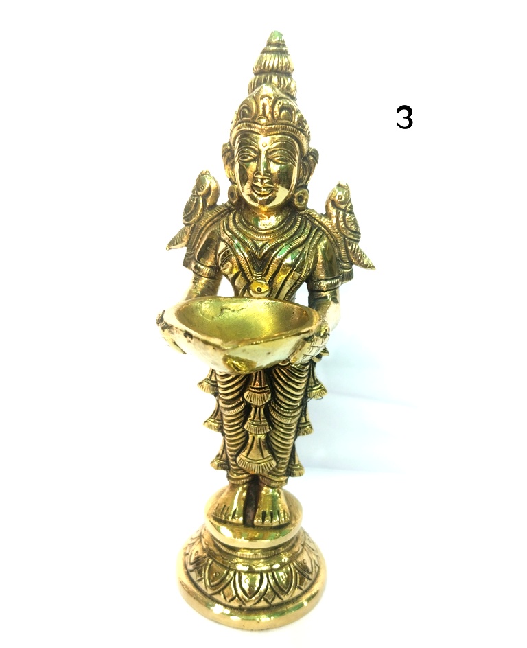 Brass Big Deepalakshmi Set of 2