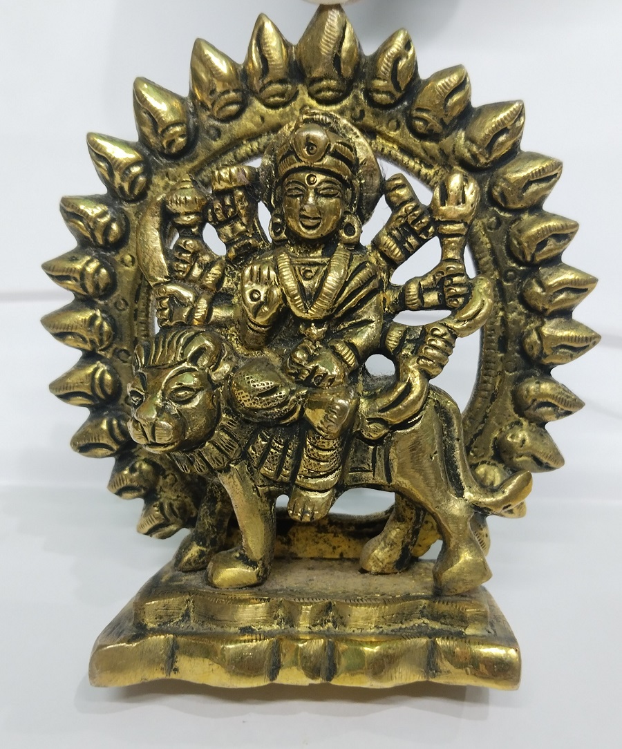 Finish Brass Idol Durga Maa